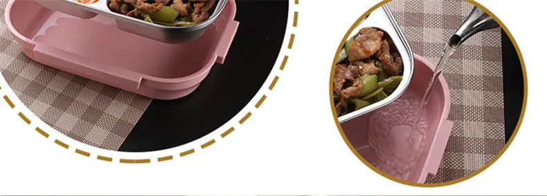 Ланч-бокс из нержавеющей стали Экологичный Bento box с мешками и столовыми приборами термоконтейнер для хранения пищи для взрослых студентов