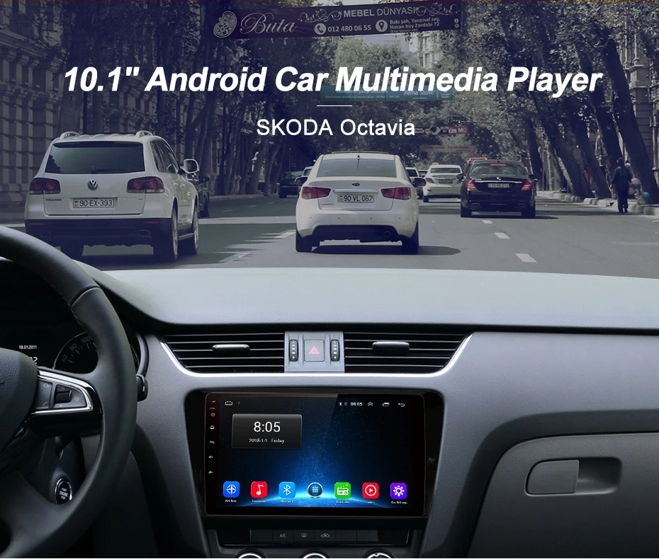 AWESAFE для SKODA Octavia 2013 A7 Автомобиль Радио мультимедийный видеоплеер gps без 2 din Android 8,1 2G+ 32G
