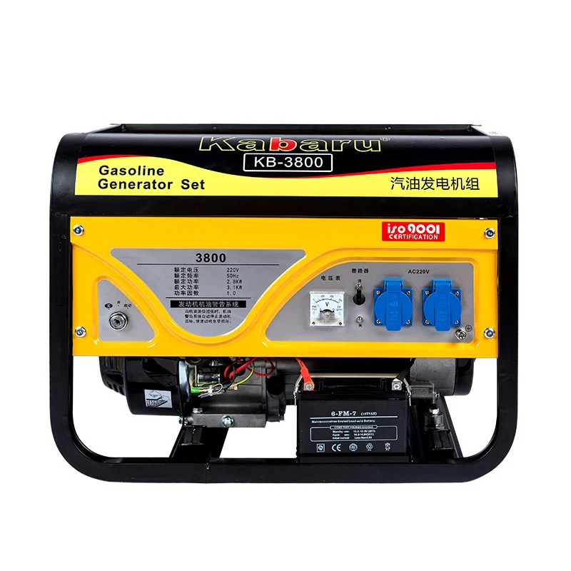 3kw бензиновый генератор 220 В однофазный 380 Вольт Трехфазный 3/5/6 кВт 8Kw маленький домашний мини