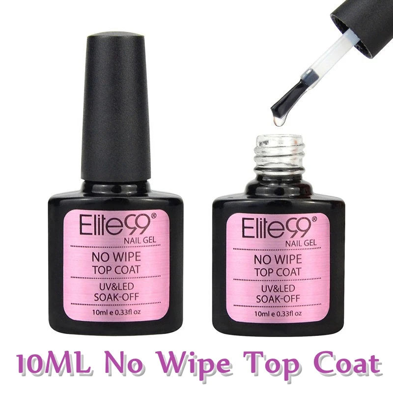 

Elite99 Fashion No Wipe Top Coat Classic Nail Gel Polish All Match Soak Off UV LED Top Coats 10ml Gel For Nail Extensions