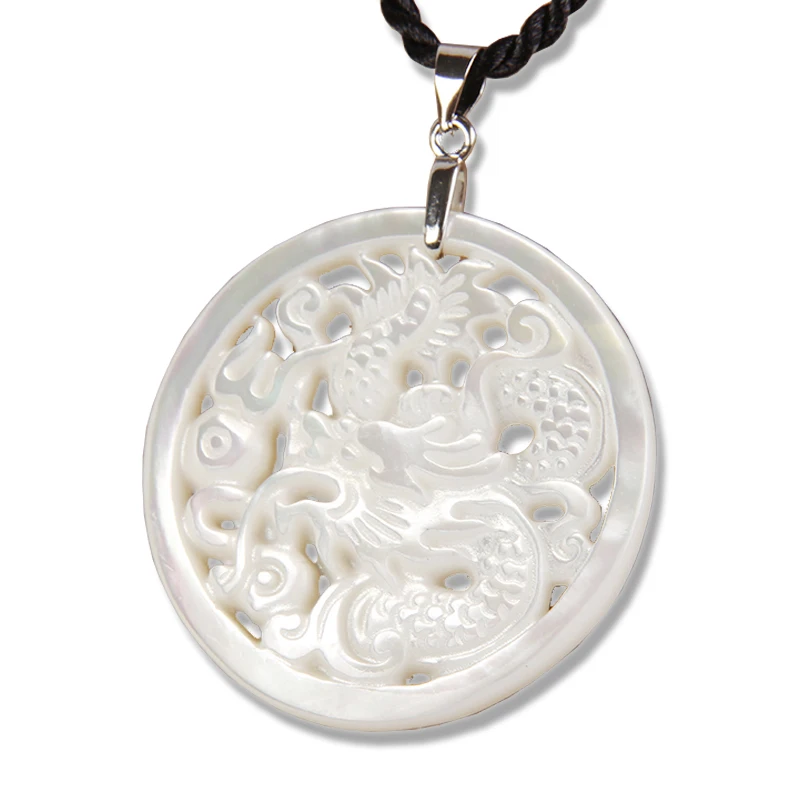 Ювелирное ожерелье ракушки Улитка Рыба кости Дракон резной бренд мужчины и