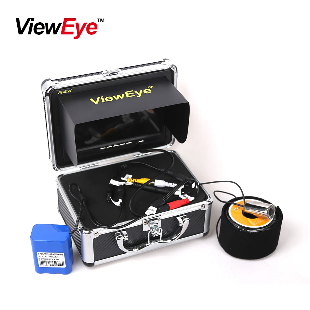 Рыболокатор ViewEye видимый под водой 1000 ТВЛ 7 дюймов 12 светодиодов|fish finder|fishing camera 7fish