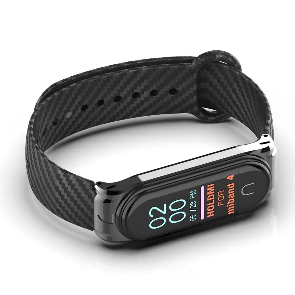 Новый ремешок для Xiaomi Mi Band 4/3 из углеродного волокна смарт браслета 4 с