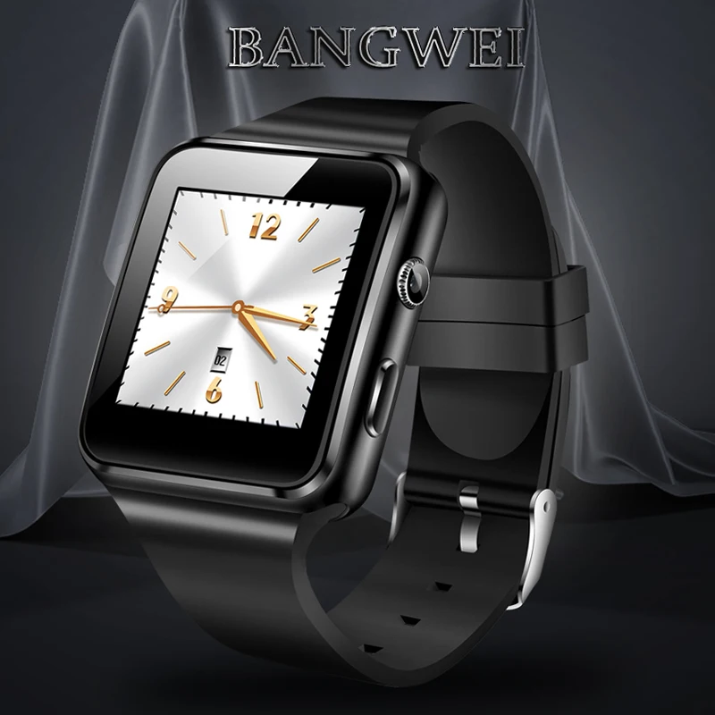 BANGWEI SmartWatch мужские повседневные модные резиновые умные часы с ремнем женские