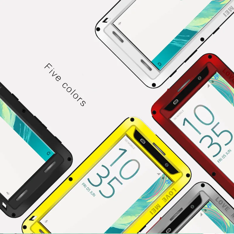 Чехол всего тела для sony Xperia XA Ultra Алюминий Металл противоударный Броня Крышка