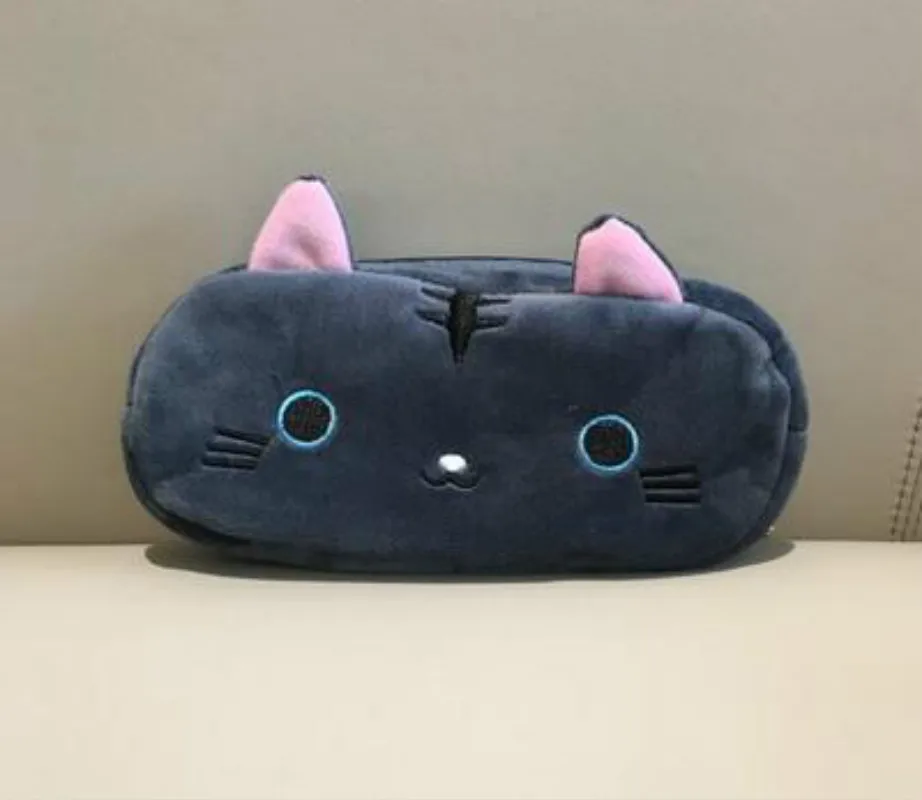 1 шт. Серый кот Сумка для ручек из персонажи мультфильмов животных мягкие