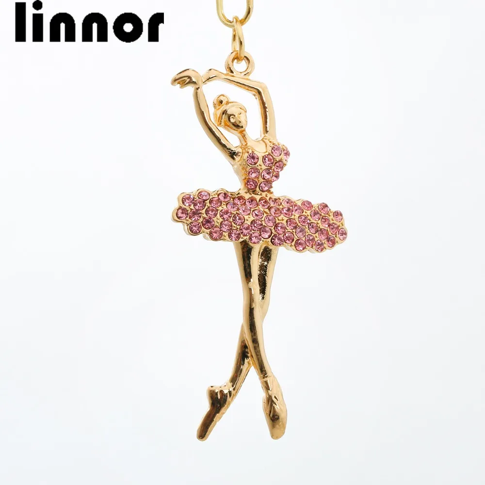 Dincior Cute Dancer Girl Keychains Keyrings Women Rhinestone Key Chain Bag Pendant Mary Kay Gift for Porte Clef | Украшения и