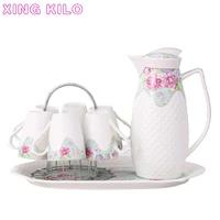 xing kilo tea set home european cold kettle jug ceramic cup set heat resistant cup with tray living room