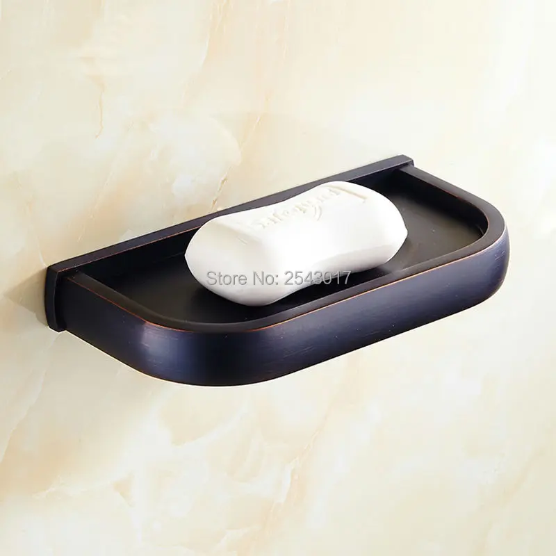 

100% Solid Brass Soap Dish Holder Black Bronze Finish Wall Mounted Bathroom Shower Soap Holder Rack ZR2615