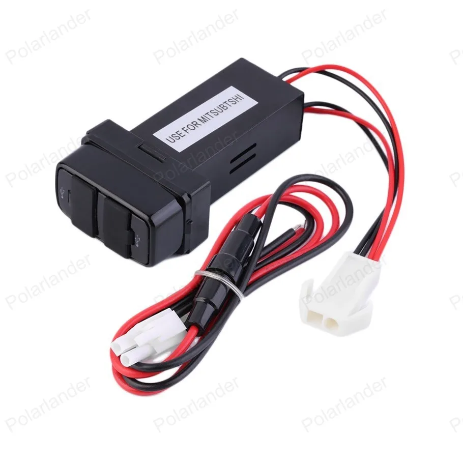Автомобильное зарядное устройство для мобильного телефона Mitsubishi Fast 5V с двумя usb