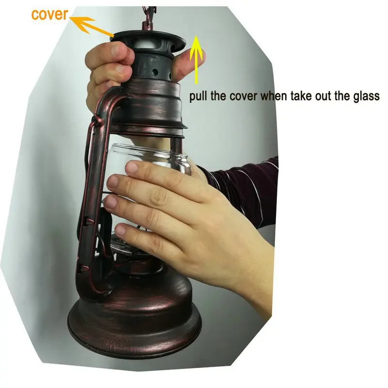 Промышленный старинный керосин подвесной светильник черный металлический