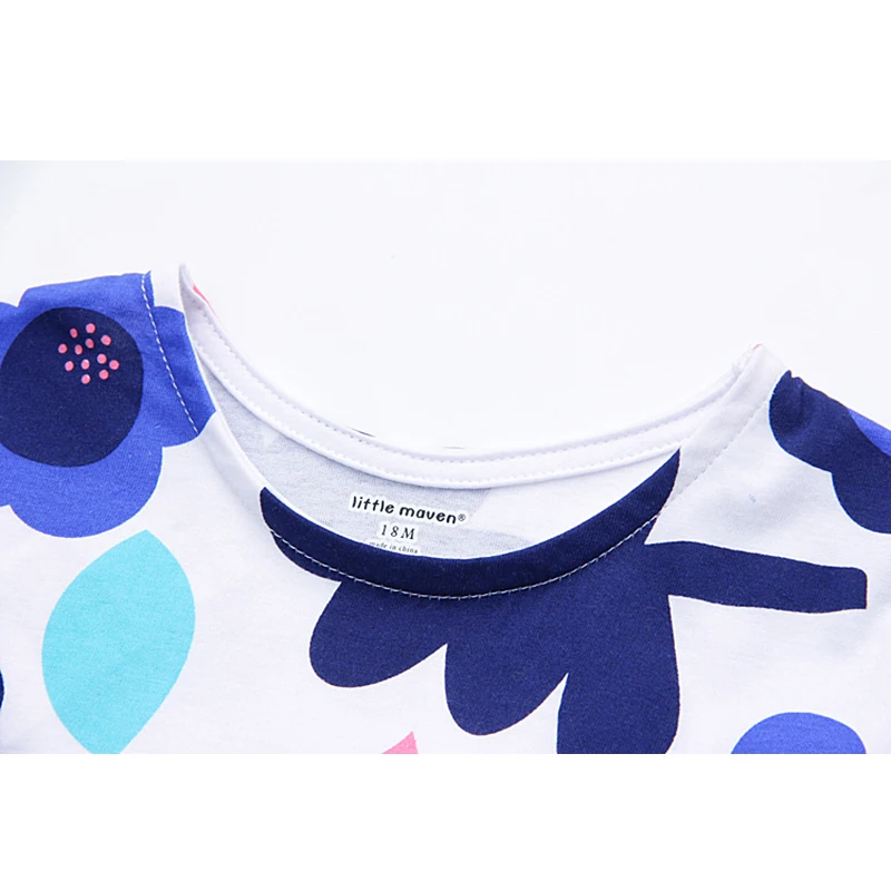 Новый брендовый комплект для девочек летний с От 1 до 6 лет и цветочным принтом 100%