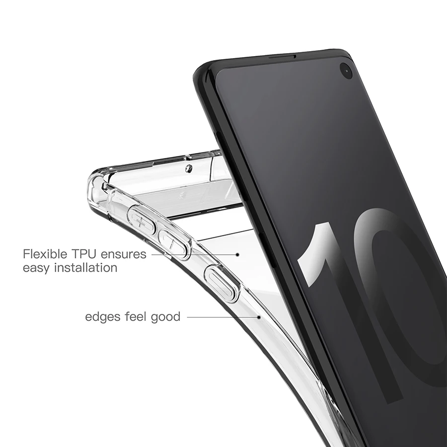 Подушка безопасности силиконовый прозрачный чехол для Samsung Galaxy S10 S10E Note 10 pro 9 8 S9 S8