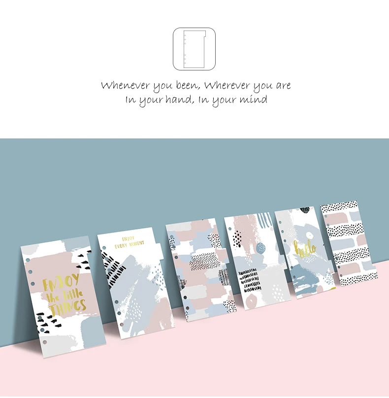 Notever Memphis серии notebook s и Journals индексные страницы планировщик разделители для Filofax спиральная тетрадь школьные и офисные принадлежности