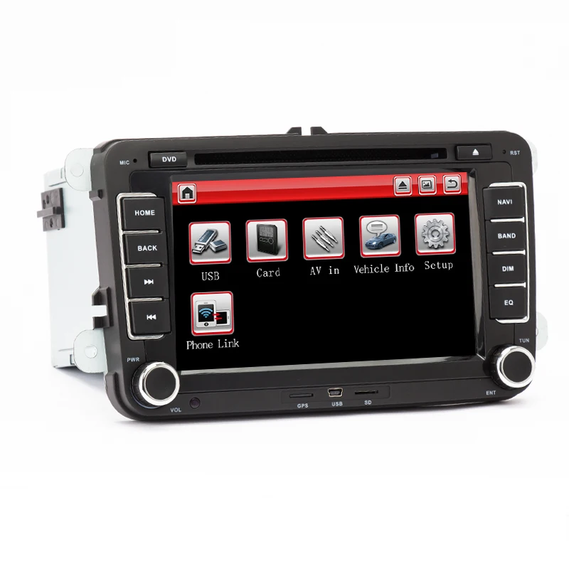 Eunavi 7 'ƈ din мультимедийный плеер Автомобильный DVD GPS навигация для VW Volkswagen GOLF 6 Polo