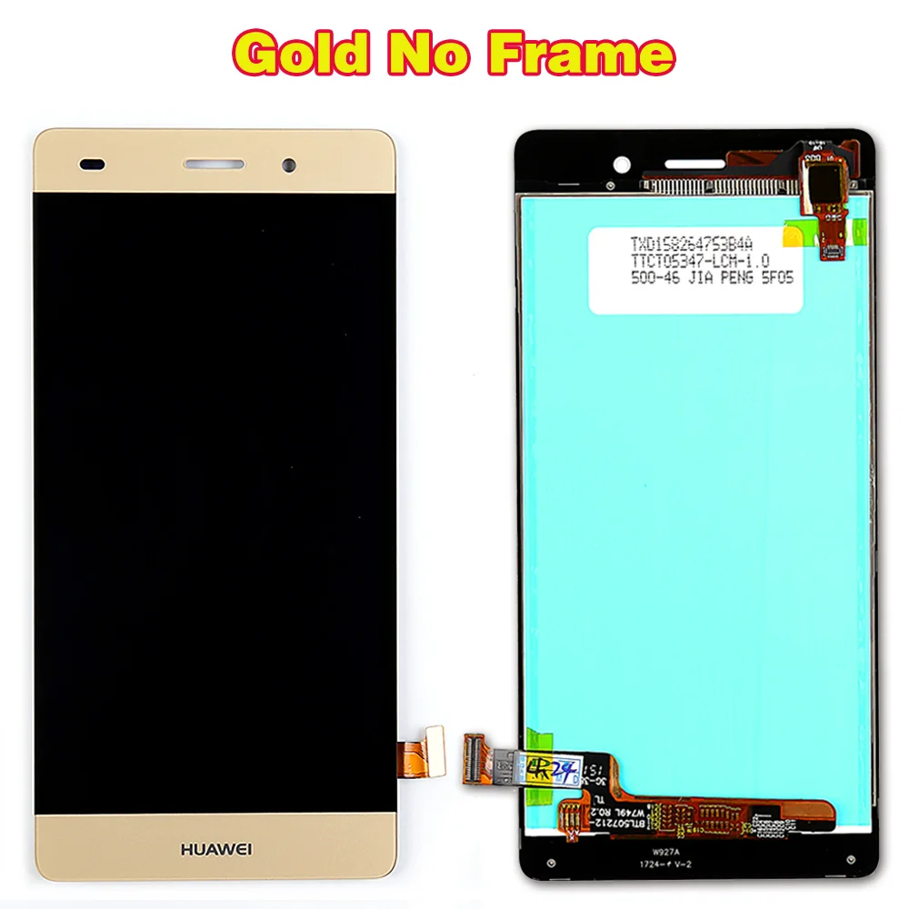 Gold Without Frame Huawei 5,0 дюймовый ЖК-дисплей для huawei P8 Lite ALE-L21 1280*720 сенсорный экран дигитайзер сборка Дисплей Рамка стеклянная пленка - Цвет: Gold Without Frame