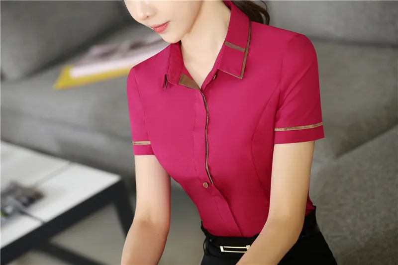 Формальные OL стильные летние с коротким рукавом профессиональные элегантные