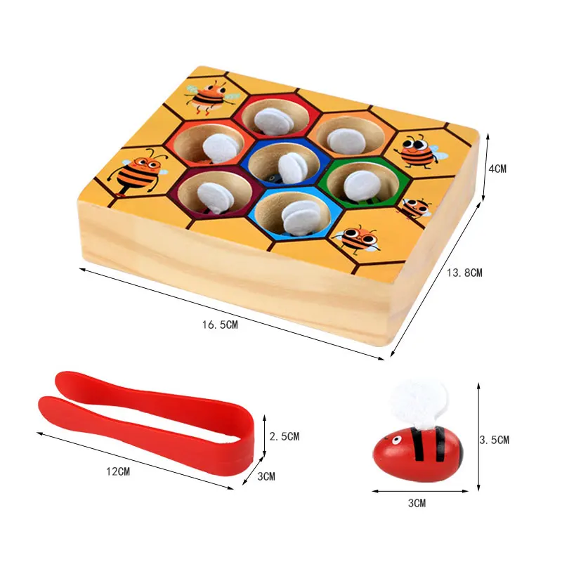 

Wooden Puzzle Clip The Bee Hand Eye Coordination Educational Puzzle For Kids 3 Years Learning Toys For Children Juguetes YE1544H
