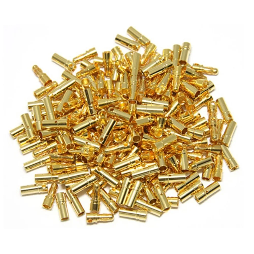 100 пар/лот 3 5 мм RC Gold Bullet разъем батареи ESC банана | Электроника