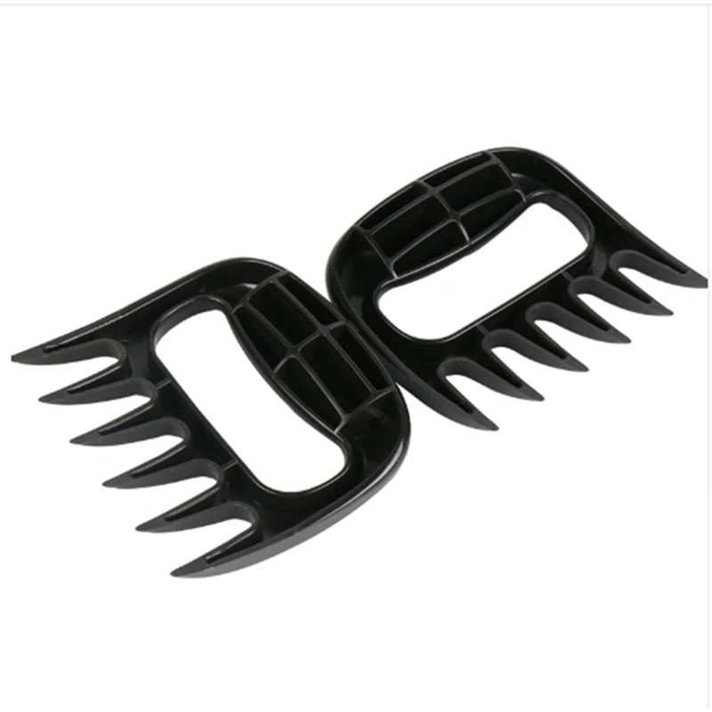black 2 шт./компл. Медвежонок лапы, когти барбекю вилка щипцы тяга принадлежности для Разделки мяса Shred зажим обжарки творческие кухонные инструменты для гриля - Цвет: black