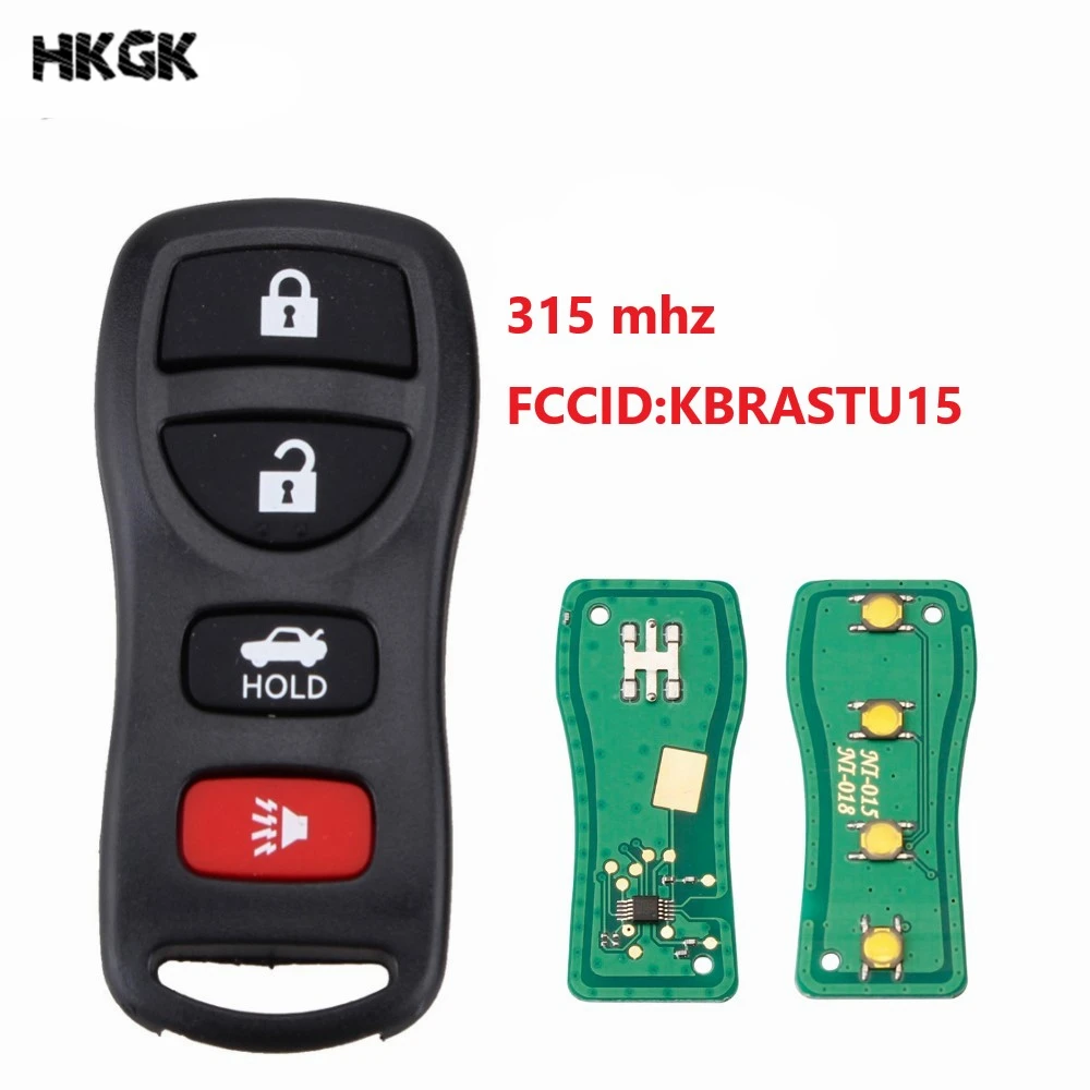 4 кнопки дистанционный Автомобильный ключ 315 МГц KBRASTU15 для Nissan Armada 2005 2015 Altima Maxima 2004