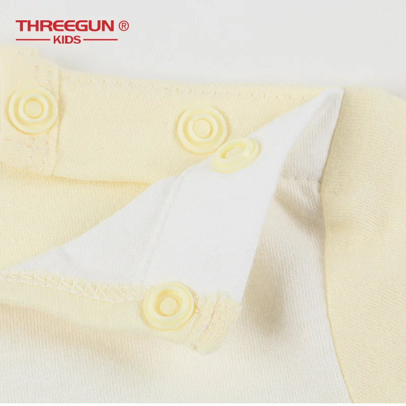 THREEGUN X Fisher-Price/Одежда для новорожденных мальчиков и девочек Одежда для младенцев с изображением жирафа одежда для малышей футболка с длинными рукавами и штаны