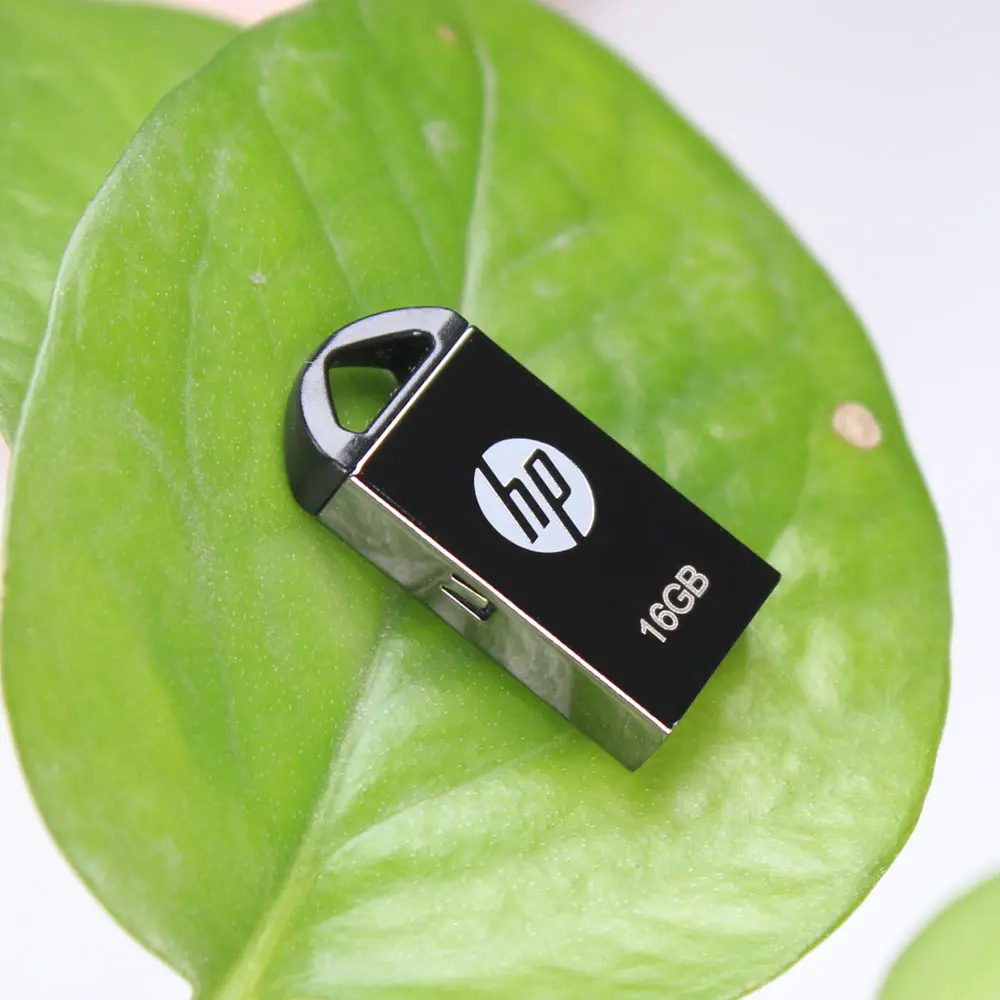 hp 16 ГБ 32 ГБ флеш-диск USB 2,0 металлический флеш-накопитель V221W Mini Cle USB диск на ключ Студенческая ручка-накопитель с пользовательским Логотипом USB
