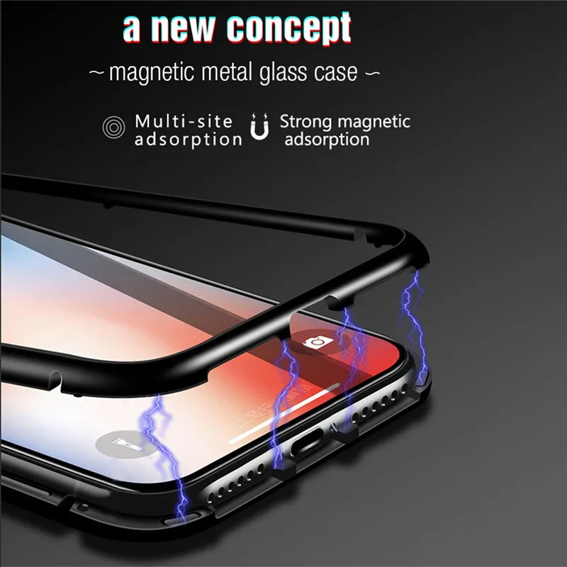 Магнитный чехол для телефона Xiaomi Redmi Note 7 5 закаленное стекло 6A K20 Pro задняя крышка