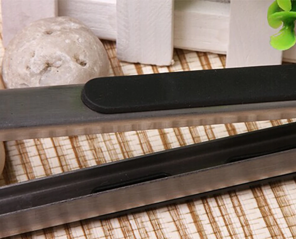 9 дюймов посуда из нержавеющей стали кухонные щипцы пищевые клипсы силиконовый