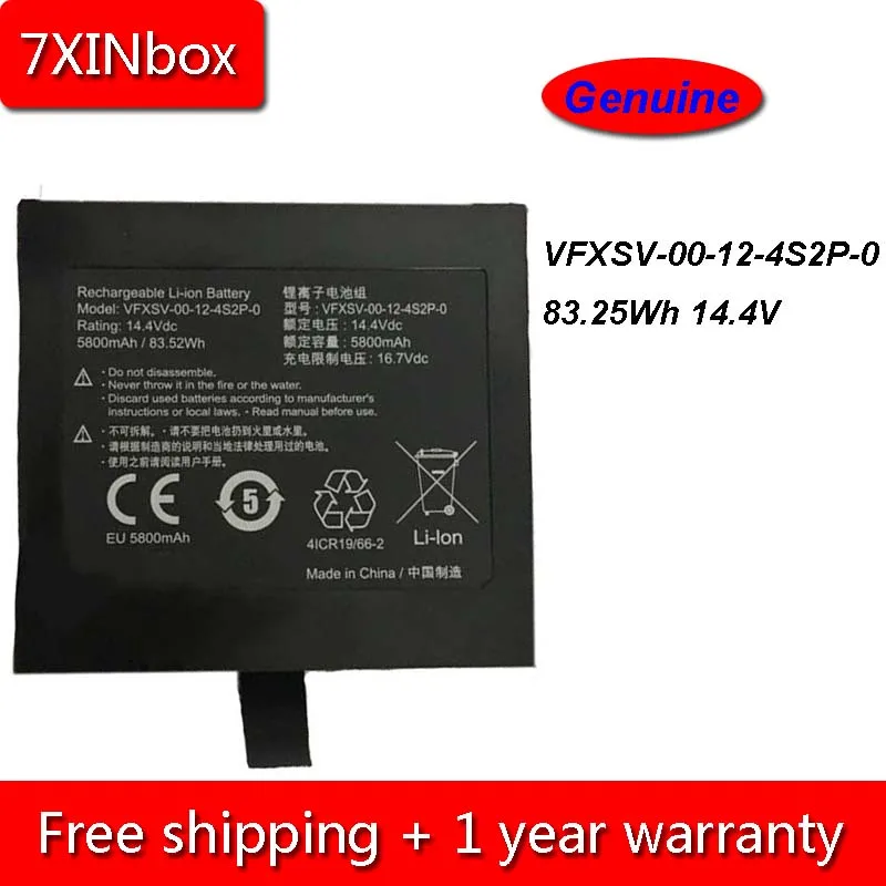 7XINbox 83.52Wh 5800mAh 14 4 V оригинальная фотобатарея для ноутбука Getac VFXSV 00 12 4S2P 0 4ICR19/66 2