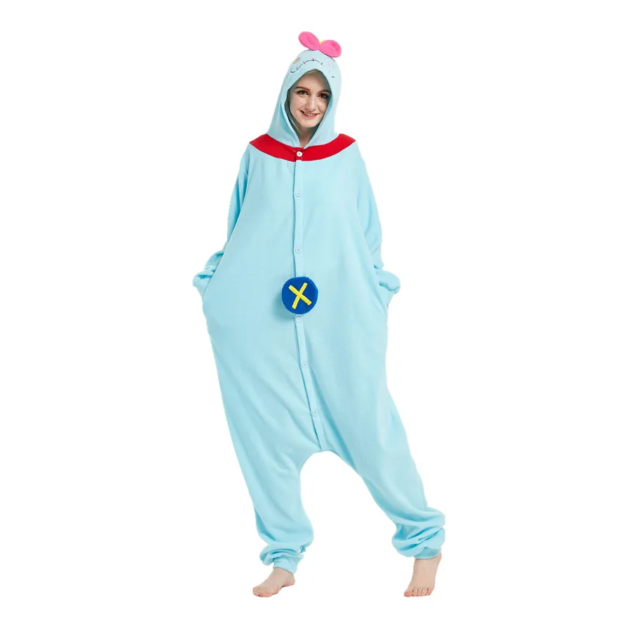 Взрослые флис Scrump животное кигуруми женские мужские пижамы Косплей Костюм для