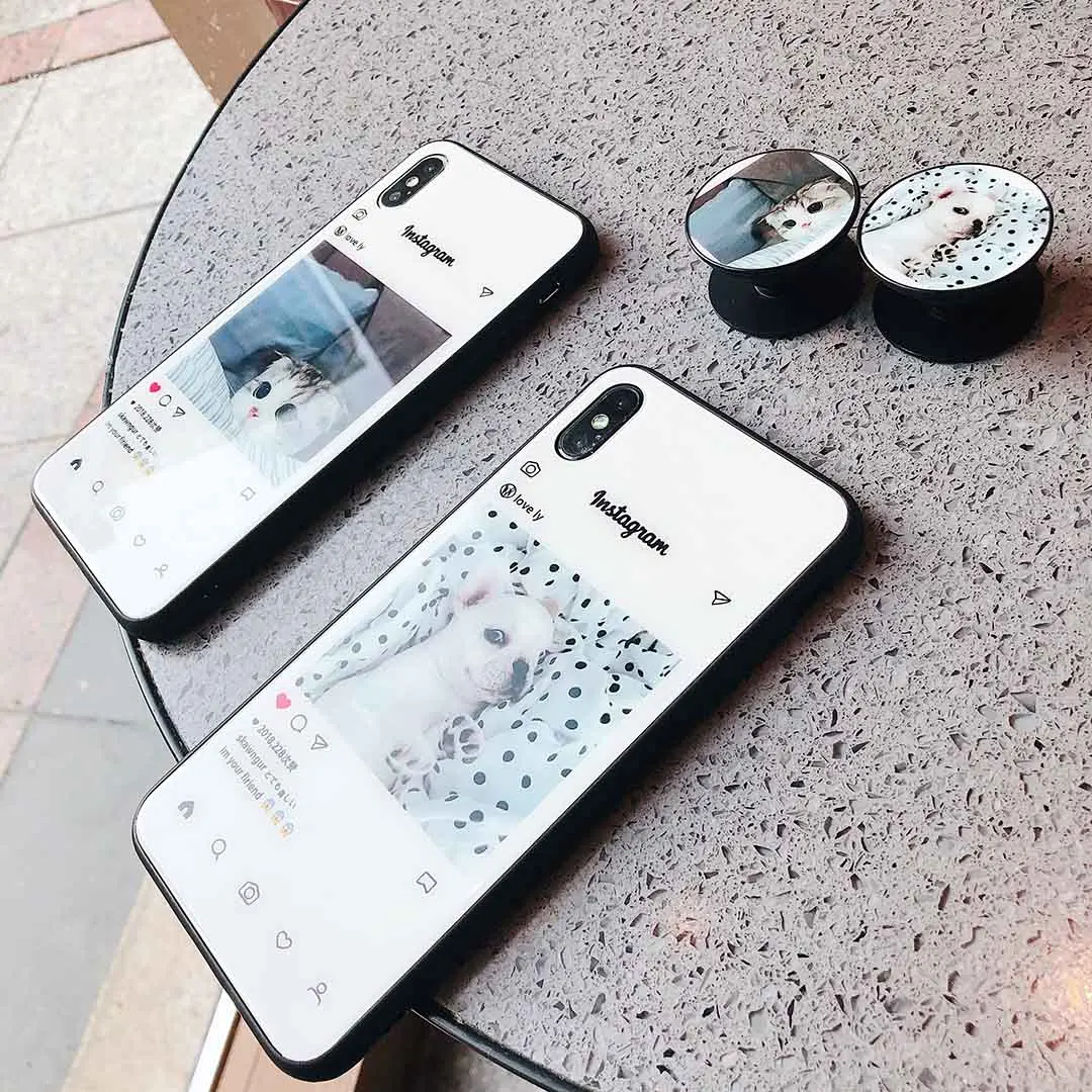 Симпатичные кошки и собаки чехол для телефона iphone 10 X XS MAX XR восхитительный Instagram