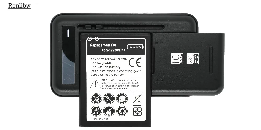 Запасная батарея Ronlibw EB615268VU + зарядное устройство для Samsung Galaxy Note1 Note 1 i9220 N7000 E160K E160S