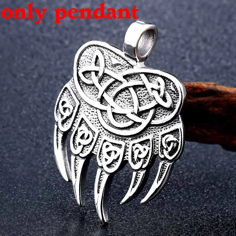 only pendant Байер 316L из нержавеющей стали Тор молот Мьёльнир кулон ожерелье Викинг скандинавский, норвежский колье с кулоном в стиле викингов мужской подарок модные украшения - Окраска металла: only pendant