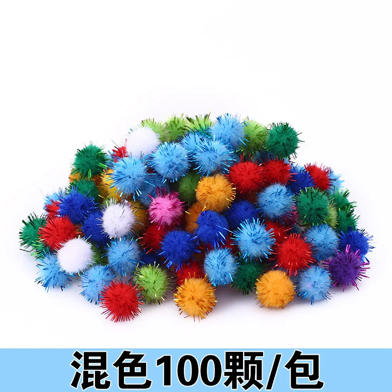 mixed size 100 шт много большой средний и маленький цвет шерстяной шар золотой луковый шар детский сад DIY материалы ручной работы для детей - Цвет: mixed size