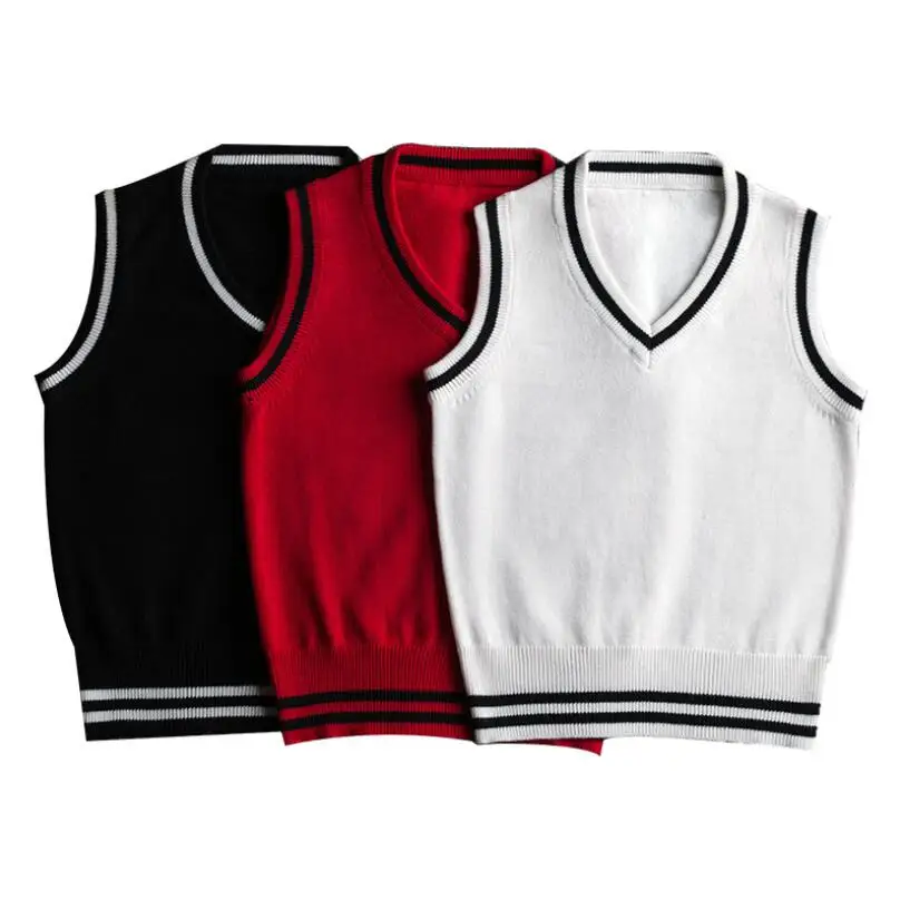 Осень 2018 пуловер для маленьких детей школьников и мальчиков вязаный жилет пальто