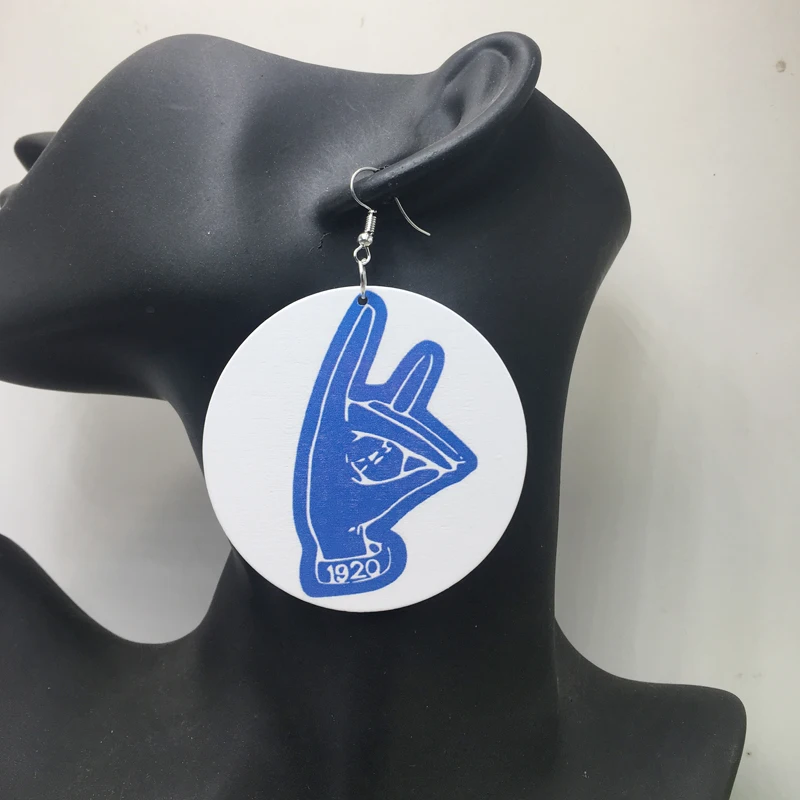 Деревянные серьги Zeta Phi Beta|earrings earring|earrings handearrings wood |