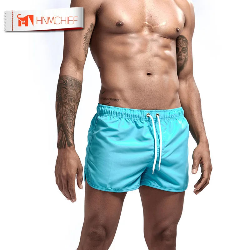 

Летние быстросохнущие шорты для плавания HNMCHIEF для мужчин, одежда для плавания, Мужской купальный костюм, плавки для плавания, летняя пляжна...