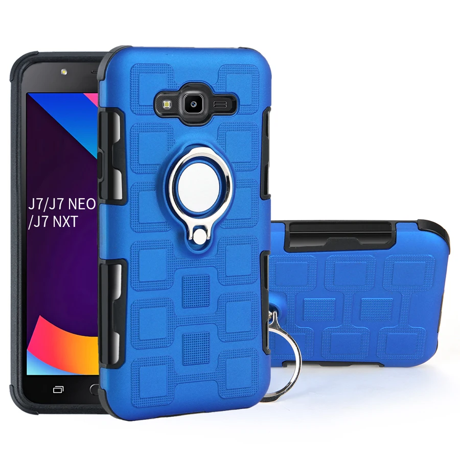 Чехол для samsung Galaxy J7 Neo Nxt J7 Max Plus J7 Core J7 Prime Силиконовый противоударный бронированный чехол для телефона задняя крышка чехол-подставка с кольцом