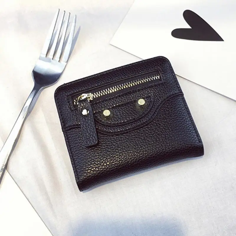 Новинка Модные короткие женские кошельки Мини для денег складной кошелек мелочи