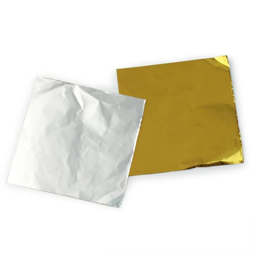 200 шт./лот полезные квадратные конфеты шоколадные фольгированные обертки