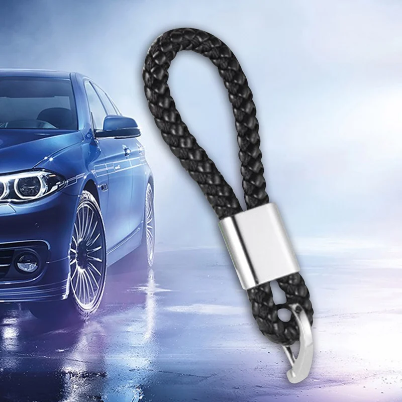 Универсальный плетеный кожаный ремешок для мужчин и женщин брелок автомобильных