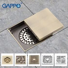 GAPPO стоки анти-запах душевой сток в полу квадратная напольная крышка дренаж для ванной стопор дренажный фильтр для душа