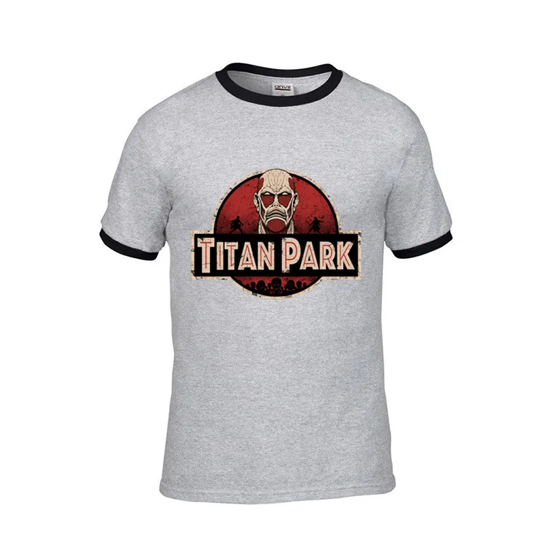 2019 уличная юрская атака на Titan Park Мужская футболка с аниме принтом маска ужаса