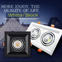 1pcs cob 10w 15w dimmable black square rotating indoor lighting warm whiteledsurface mounted 110220v ceiling led downlight