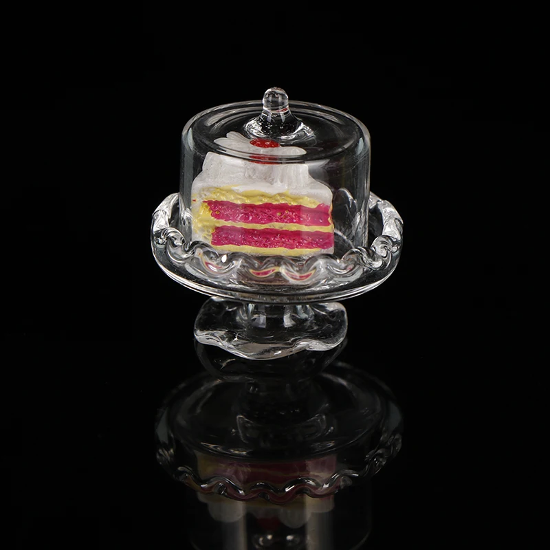 

Mni 1:12 Transparent Glass Dessert Fruit Tray Dollhouse Miniatures