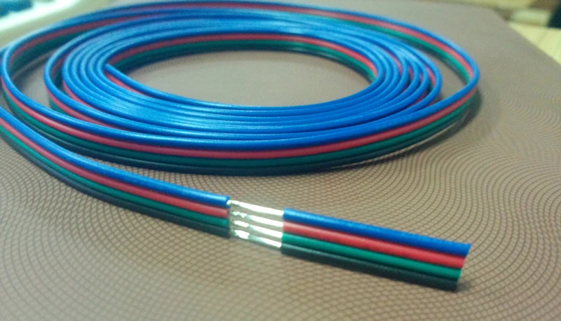 20 м 20AWG ПВХ изолированный медный провод 4pin RGB нагреватель кабель светодиодный