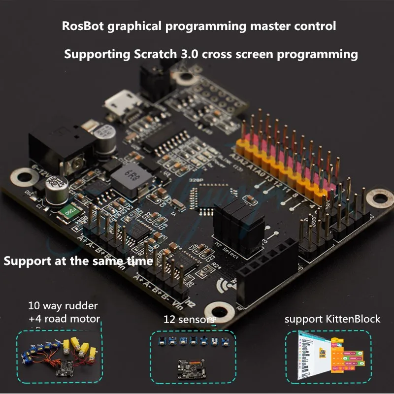 Плата привода двигателя Arduino графическое Программирование RosBot контроллер платы