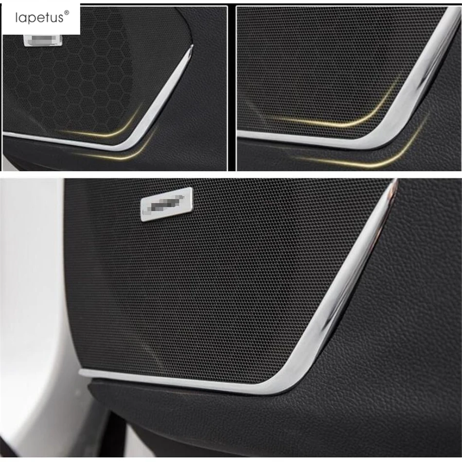 

Lapetus Accessories Fit For Cadillac XT5 2016 - 2021 ABS Front Door Stereo Speaker Audio Sound Decoration Strip Cover Kit Trim