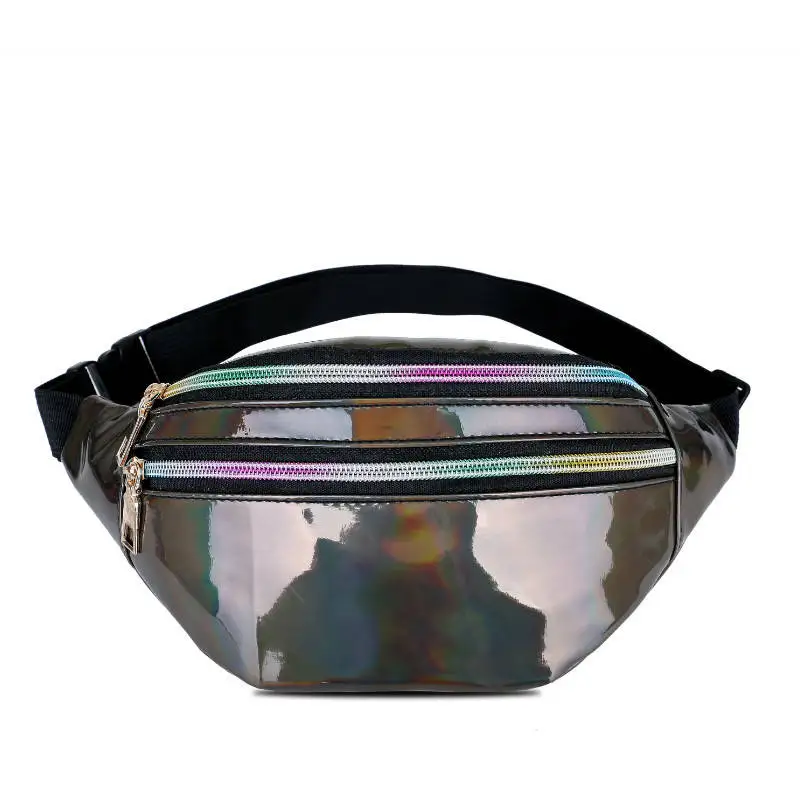 Голографическая поясная сумка для женщин и девочек лазерная нагрудная через